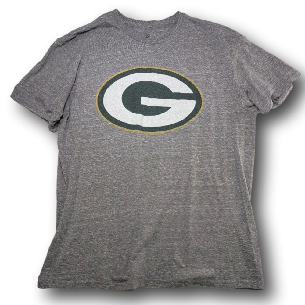 Men's Team Apparel Gray Green Bay Packers Short Sleeve Tee XL
